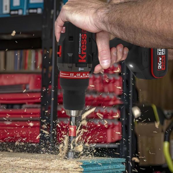 Kress KUC31.2 Çift Akülü Şarjlı Darbeli Matkap 20Volt/4.0Ah