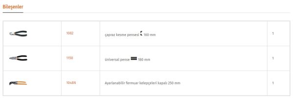 Beta T156 3`lü Pense Seti