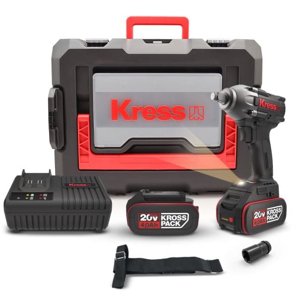 Kress KUB30.2 Çift Akülü Şarjlı Somun Sıkma 300Nm /20Volt/4.0Ah.