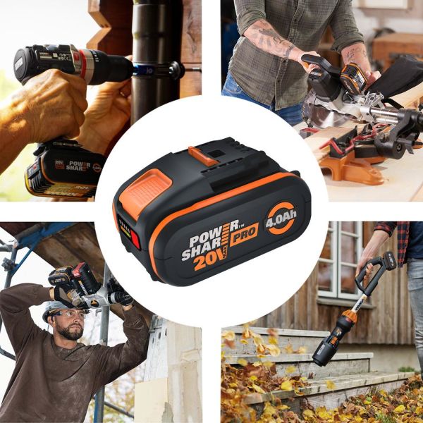 WORX Li-ion PowerShare Pro Yedek Akü 20Volt 4.0Ah.