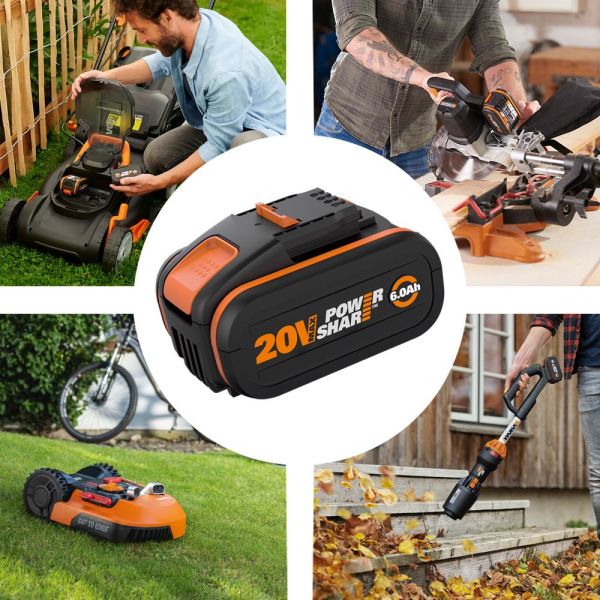 WORX Li-ion PowerShare Yedek Akü 20Volt 6.0Ah.