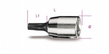Beta 900PT 1/4'' Beşköşeli Torx Lokma PT27
