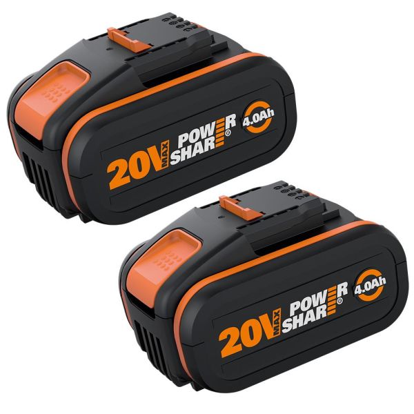 WORX Li-ion PowerShare Yedek Akü 20Volt 4.0Ah. 2’li Paket