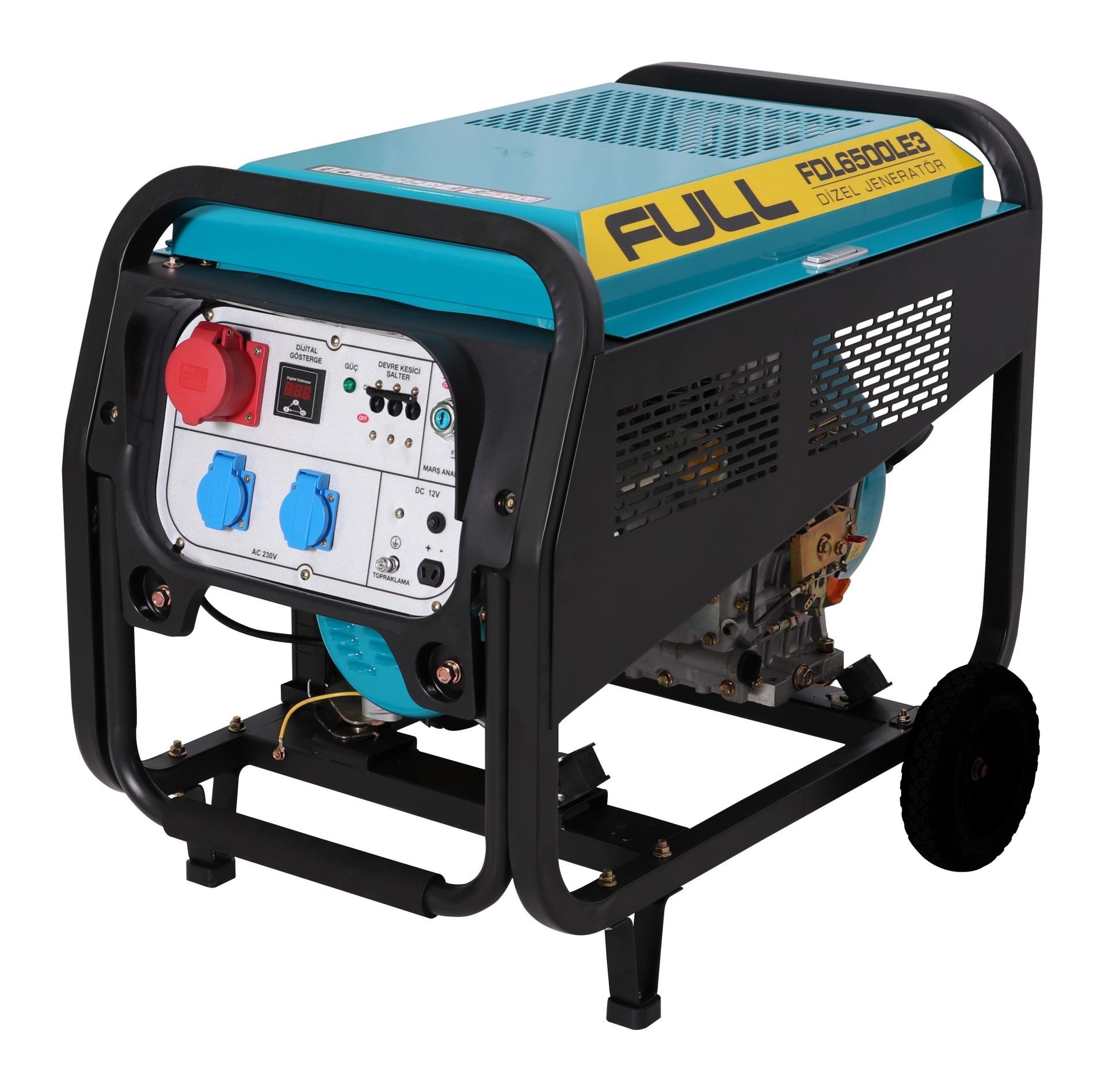 Full FDL6500LE3 Dizel Jeneratör 6,2 kVA İpli/Marşlı Trifaze