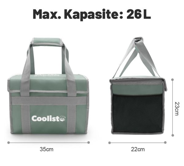 Coolist CL26LG Katlanabilir Termos Bez Çanta ve Buzluk 26 Lt