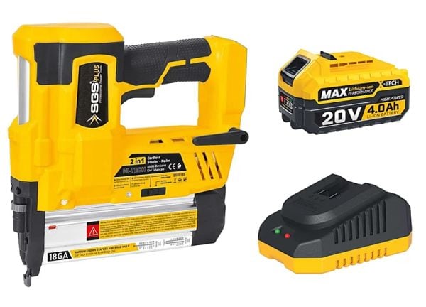 SGS 5165 Hi-Tech 20V 4,0Ah Şarjlı Zımba 40 mm Çivi 20-50 mm Tabanca Set