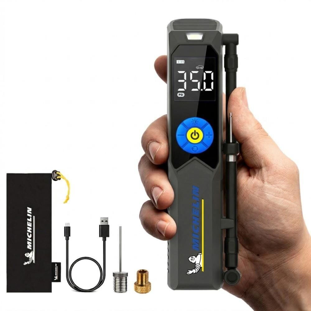 Michelin MC34648 Şarjlı Lastik Şişirme Pompası 150 PSI – Dijital Göstergeli, LED Işıklı Taşınabilir Hava Kompresörü