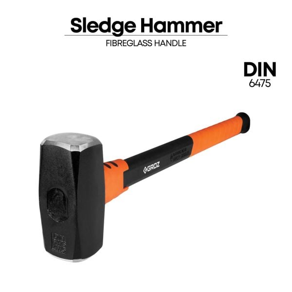 Groz SHFG/DIN Fiber Saplı Balyoz 5 kg. DIN6475