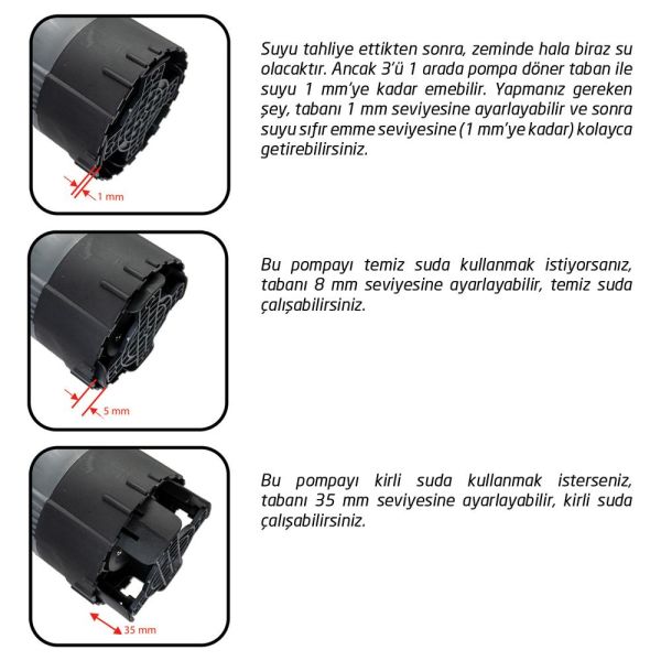 Rain Pump CD9003N1 Drenaj Dalgıç Su Pompası 900 W