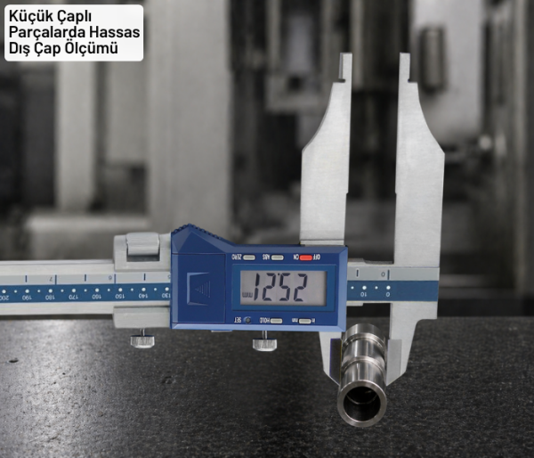 Dasqua 2710-1110 Uzun Çift Çeneli Dijital Kumpas 0-500 mm / 0.01 mm Profesyonel Hassasiyet