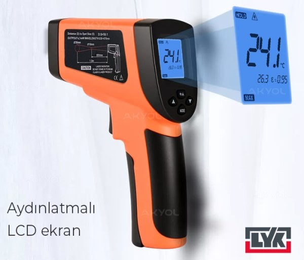 LYK DT8016H Çift Lazerli Lazer Termometre 1600 Derece