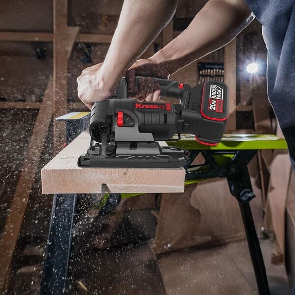 Kress KUE26.91 20 Volt Kömürsüz Şarjlı Dekupaj Testere – Devir Ayarlı Profesyonel (Akü Hariç)