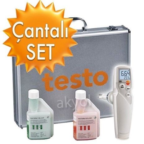 Testo 205 Et Gıda Ph ve Sıcaklık Ölçer - Çantalı Set