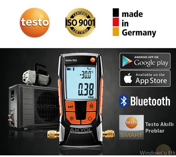 Testo 552 Dijital Vakum Ölçüm Cihazı (Bluetooth’lu®)