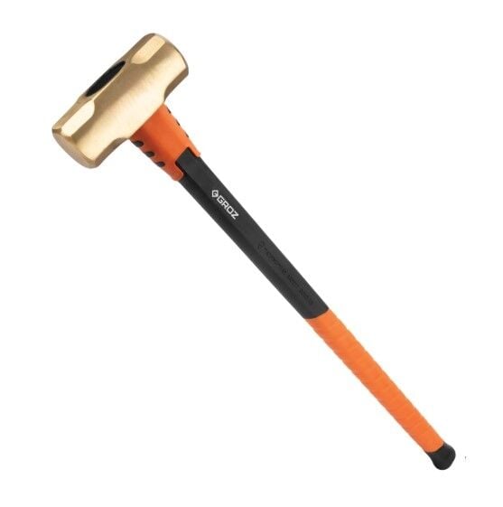 Groz Fiber Saplı Pirinç Kıvılcım Çıkarmaz Balyoz 2,7 Kg