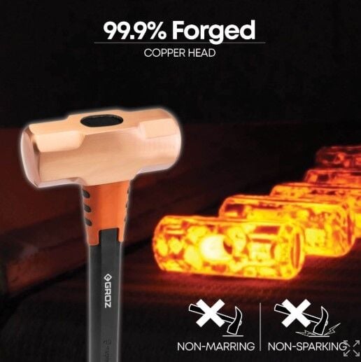 Groz Fiber Saplı Bakır Kıvılcım Çıkarmaz Madırga 1.1 Kg