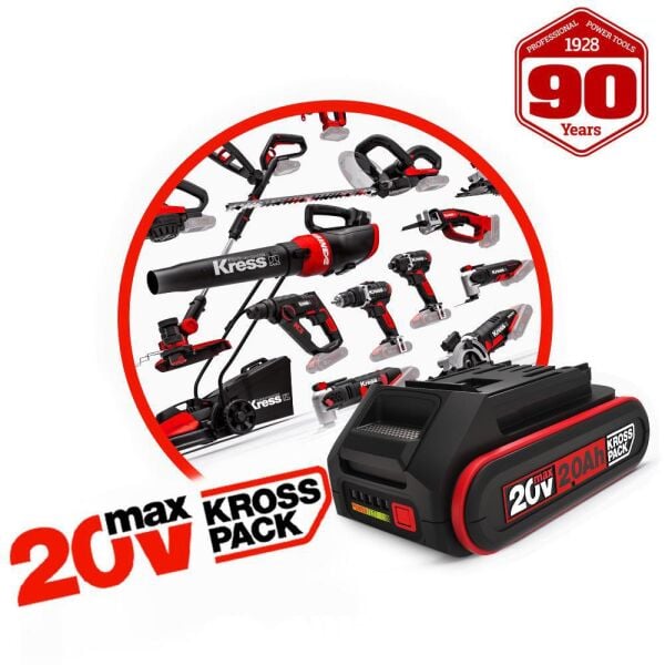 Kress KAD22 20Volt 6.0Ah Kross Pack Li-ion Çift Akü ve Akü Şarj Cihazı