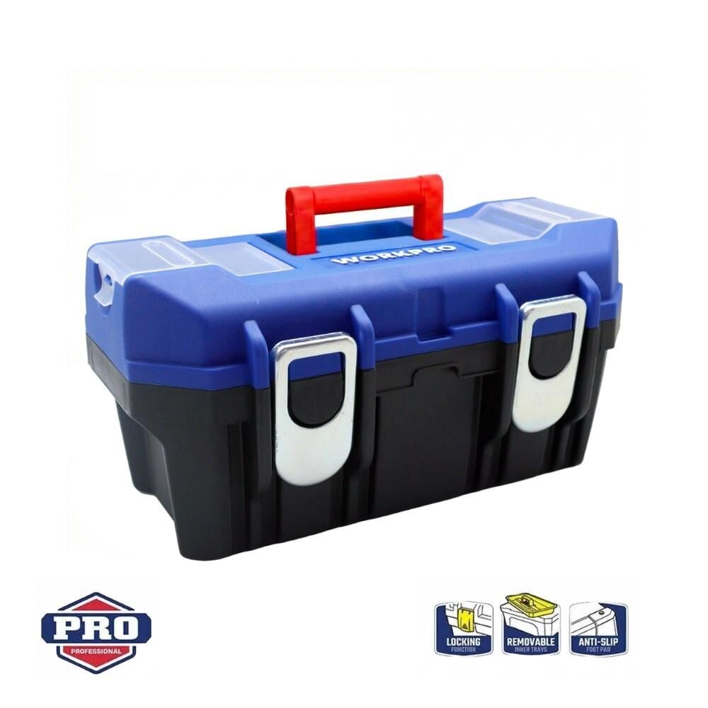 WORKPRO WP283016 16’’ Metal Kilitli Plastik Takım Çantası | ABS Gövde | 15 Kg Kapasiteli