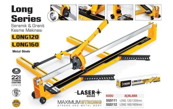 SGS Long 120 Seramik Kesme Makinası 120 cm
