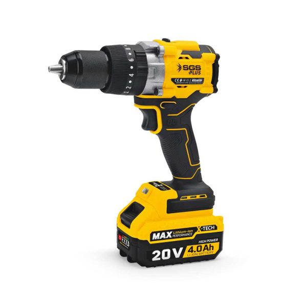 SGS SGS5533 Çift Akülü Kömürsüz Motor Şarjlı Darbeli Matkap Seti 20 V-130 Nm-2x4.0Ah