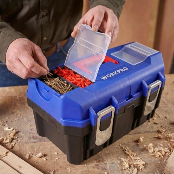 WORKPRO WP283018 22’’ Metal Kilitli Plastik Takım Çantası | ABS Gövde | 15 Kg Kapasiteli