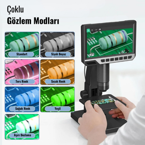 Dijital Mikroskop Ekranlı G2000 Harici Kumandalı 2000X