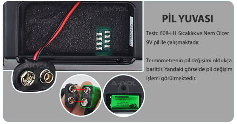 Testo 608-H1 Hassas Dijital Sıcaklık ve Nem Ölçer – Termohigrometre