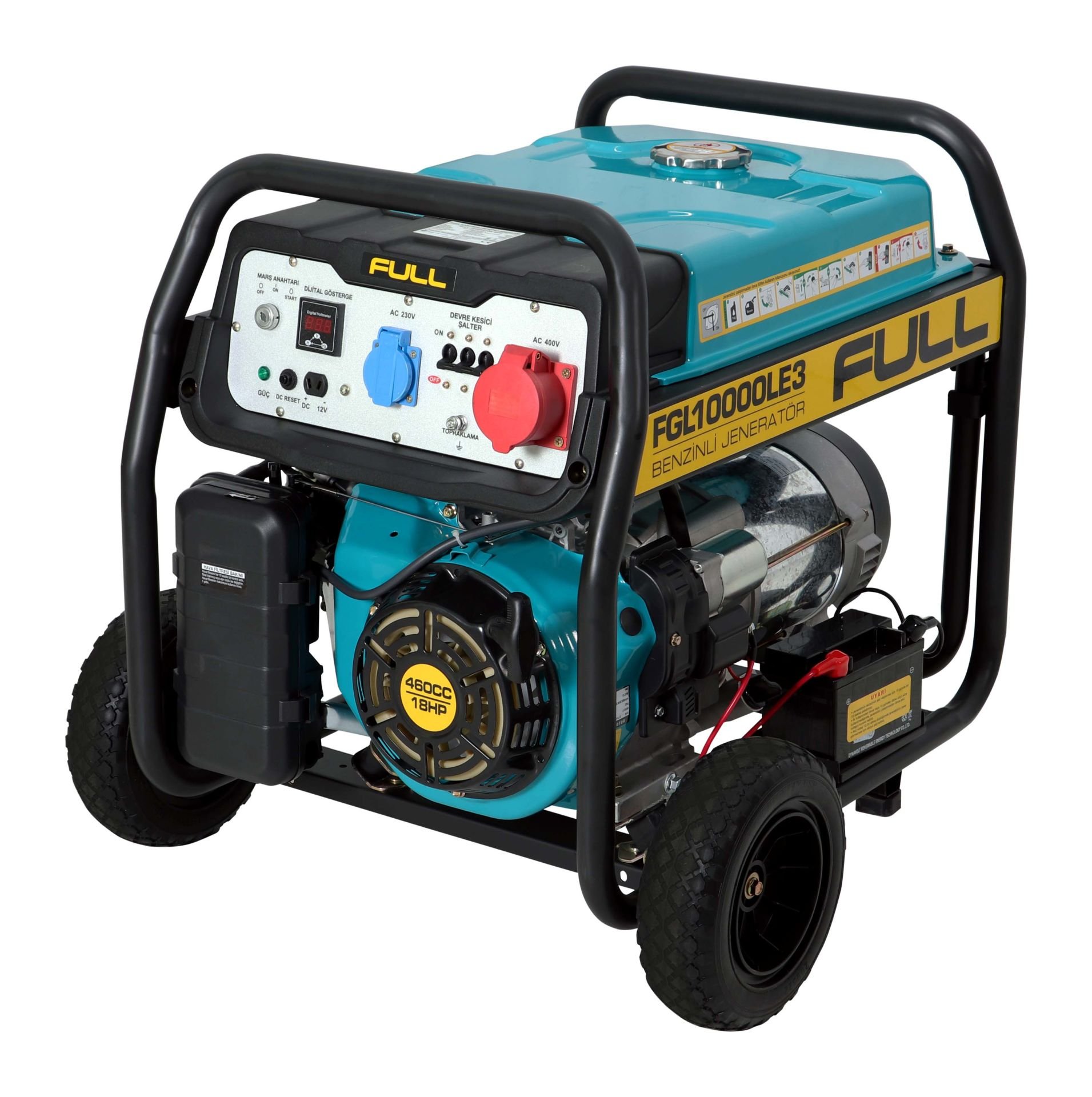 Full FGL10000LE3 Benzinli Jeneratör 10 kVA İpli Trifaze
