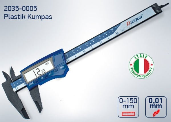 Dasqua 2035-0005 Dijital Plastik Kumpas 150 mm