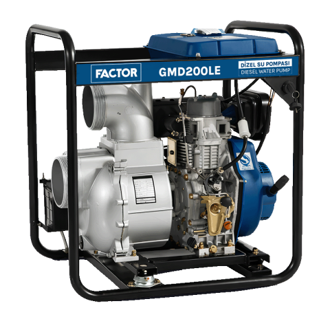 Factor FCGMD200LE Dizel Su Motoru Pompası Marşlı 200 mm– Yüksek Basınçlı Profesyonel Su Pompası