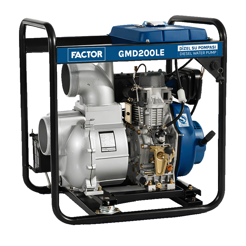 Factor FCGMD200LE Dizel Su Motoru Pompası Marşlı 200 mm– Yüksek Basınçlı Profesyonel Su Pompası