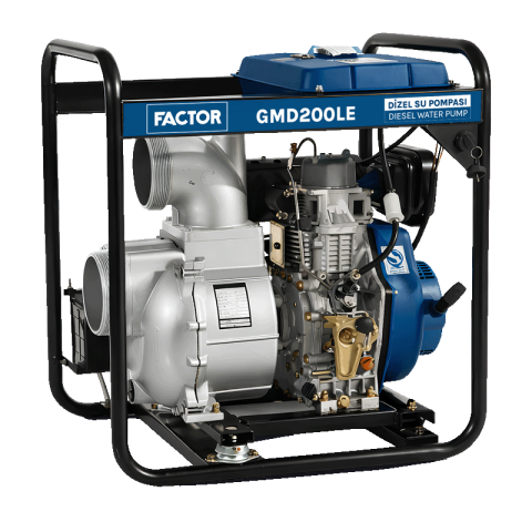 Factor FCGMD200LE Dizel Su Motoru Pompası Marşlı 200 mm– Yüksek Basınçlı Profesyonel Su Pompası