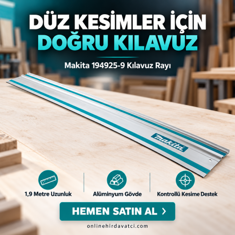 Makita 194367-7 Kılavuz Rayı 3 Metre (300 cm) – Hassas Kesim ve Mükemmel Hizalama Rayı