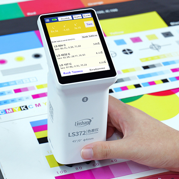 Profesyonel Renk Ölçer LS372 - Matbaa ve Baskı İçin Dijital Kolorimetre, Hassas Renk Analiz Cihazı