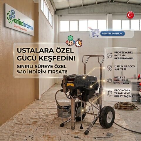 Dermix SP 3.37 Elektrikli Airless Boya Makinası | Profesyonel Havasız Boya Püskürtme Makinesi