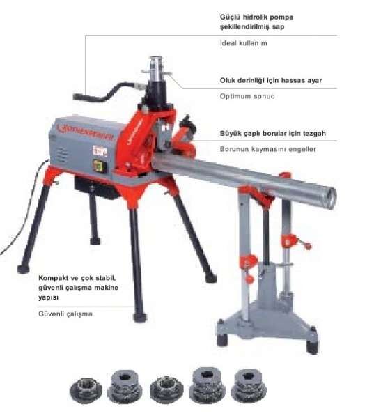 Rothenberger ROGROOVER Profesyonel Yiv Açma Makinası 2-12