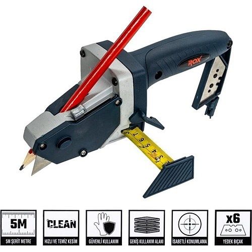 Rox 0124 Alçı Plaka Ölçme Kesme ve İşaretleme Aleti