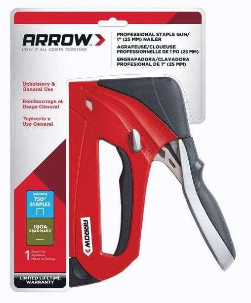 Arrow T50RED Profesyonel Mekanik Zımba ve Çivi Tabancası + 1250 Adet Zımba  6-14mm Zımba - 15-25mm Çivi