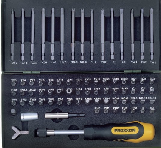 Proxxon 23107 Tornavida Bits Uç Takımı 75 Parçalı