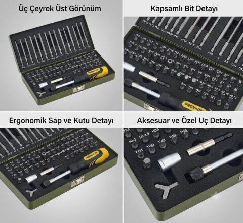 Proxxon 23107 Tornavida Bits Uç Takımı 75 Parçalı