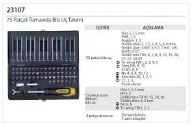 Proxxon 23107 Tornavida Bits Uç Takımı 75 Parçalı