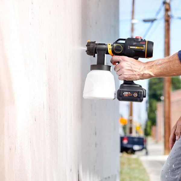 WORX WX020.9 Devir Ayarlı Boya Tabancası 20Volt (Akü Dahil Değildir) + 4 Parça Yedek Nozul/Meme