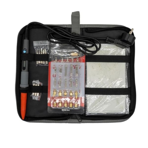 Pro Ahşap Yakma ve Hobi Seti 60W 46 Parça | Ayarlanabilir Isı Ekranlı Pirogravür | Rox Wood 0143