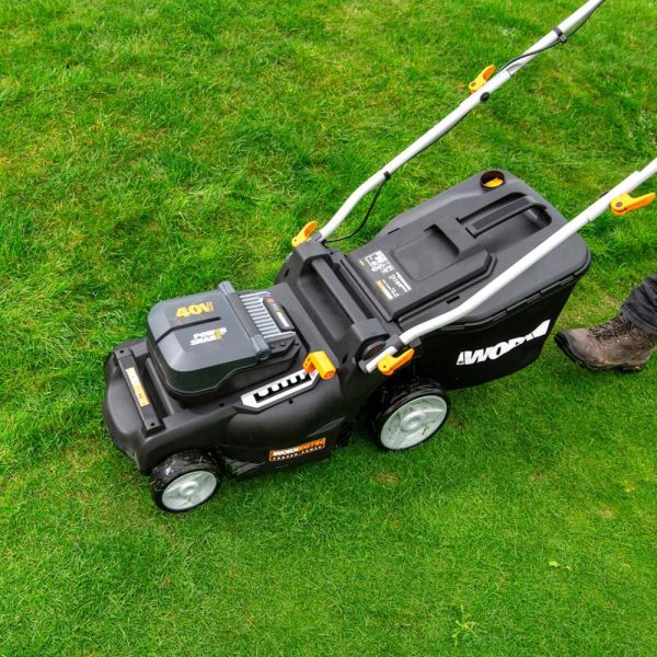 WORX WG737E Li-ion Akülü Şarjlı Çim Biçme Makinası 40Volt 4.0Ah./37CM