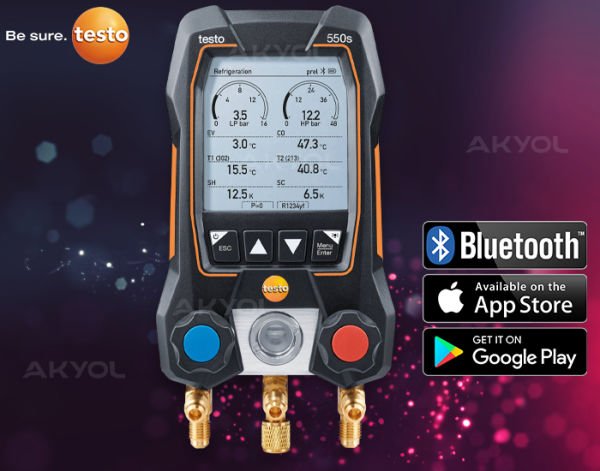 Testo 550S Akıllı Dijital Manifold Seti