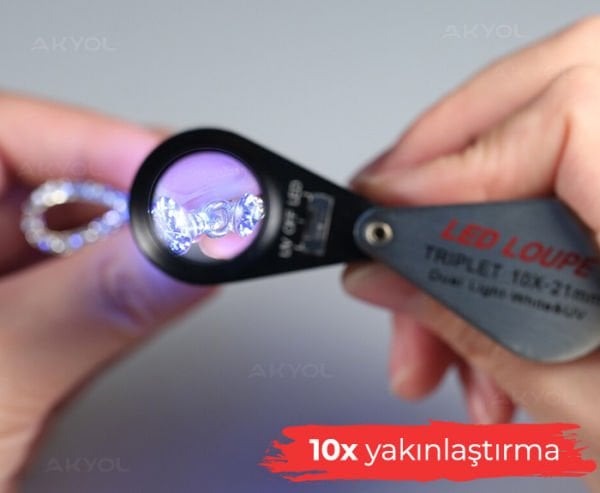 Triplet 10x Profesyonel Kuyumcu Büyüteci̇