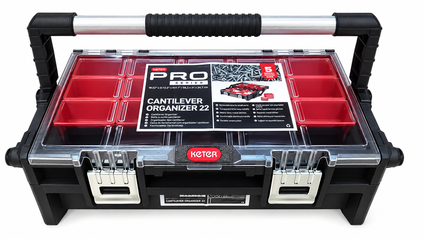 Keter 17203103 Pro Cantilever Konsol Organizer Takım Çantası 56.5x31.7x16.1 cm
