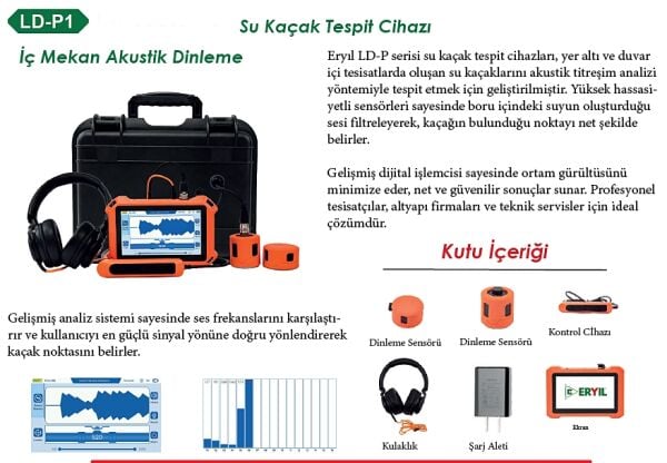 Eryıl LD- P1 Dijital Su Kaçak Tespit ve Dinleme Cihazı