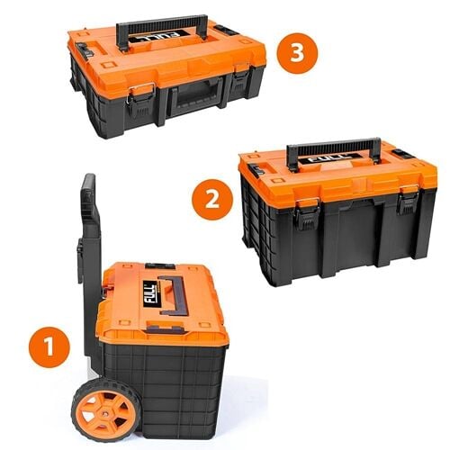 Full Case 3 Katlı Tekerlekli Takım Çantası – Dayanıklı, Geniş Hacimli Profesyonel Takım Arabası