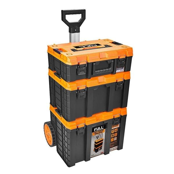 Full Case 3 Katlı Tekerlekli Takım Çantası – Dayanıklı, Geniş Hacimli Profesyonel Takım Arabası